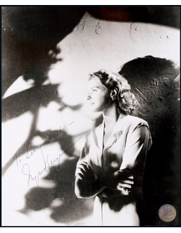 “好莱坞第一夫人”英格丽·褒曼 （Ingrid Bergman ）亲笔签名赠言照，附证书
