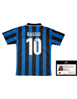 “忧郁王子”罗伯特·巴乔（Roberto Baggio）亲笔签名国际米兰队球衣，附证书