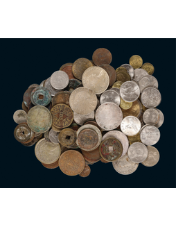 清-现代 中外钱币一组约160枚
