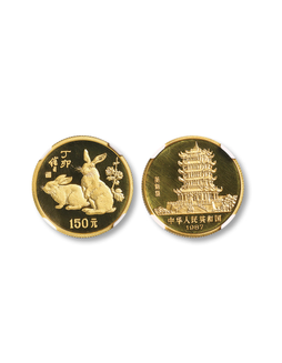 1987年 中国人民银行生肖兔8克金币一枚