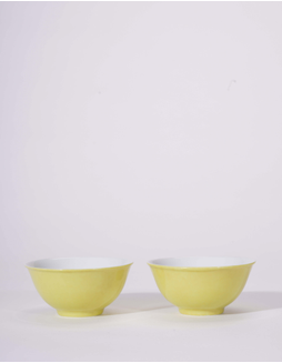 柠檬黄釉碗