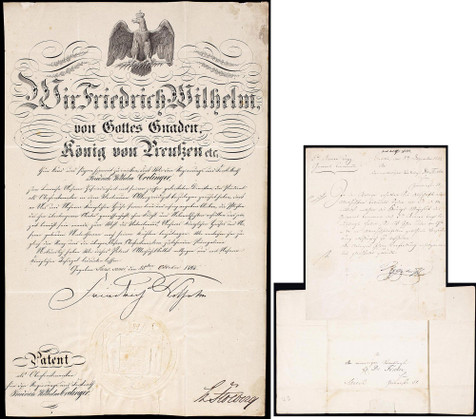 《末代德意志帝国皇帝》威廉二世（Wilhelm II），《普鲁士国王》威廉四世（Friedrich Wilhelm IV von Preu）亲笔签名文件各一件