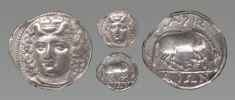 古希腊水中仙女拉瑞萨银币一枚