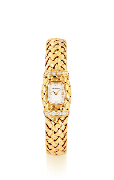 蒂芙尼 18K黄金 女款镶钻腕表 约2001年制