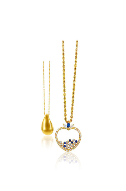 蒂芙尼设计 黄金项链 Tiffany & Co. 「Peretti系列」及 钻石配蓝宝石项链