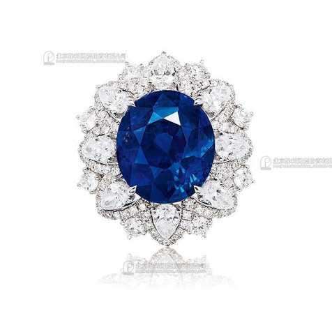 13.00克拉斯里兰卡「皇家蓝」蓝宝石配钻石戒指，未经加热