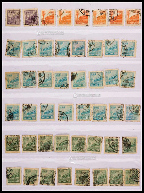 1950-70年代各种新、旧币普票旧票、剪片一组500余枚