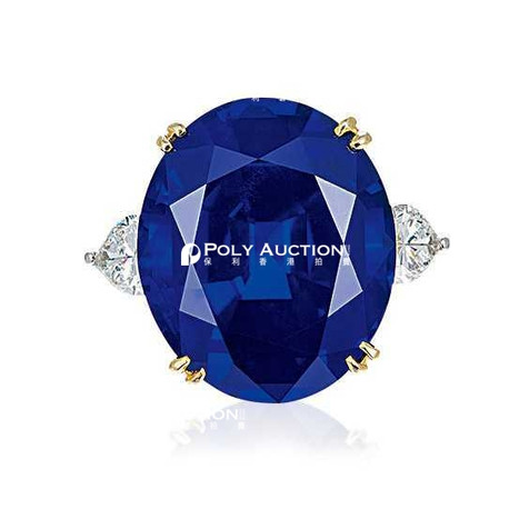 梵克雅宝设计 23.49克拉椭圆形缅甸「皇家蓝」蓝宝石戒指