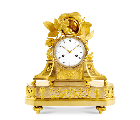 法国 帝政风格 “爱神小天使诞生”铜鎏金座钟