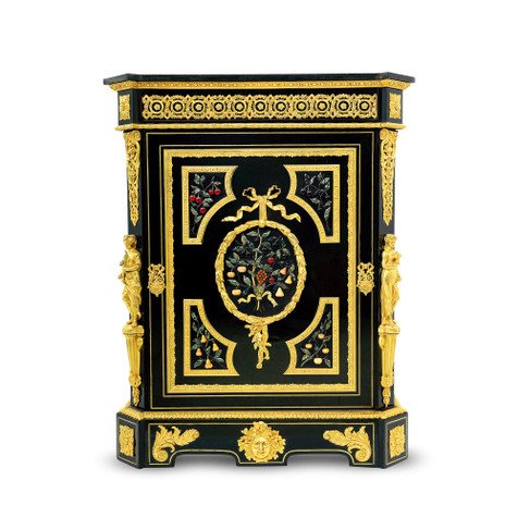 法国 拿破仑三世时期 ALPHONSE GIROUX作品 铜鎏金镶嵌乌木边柜