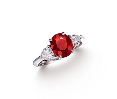 卡地亚设计 Cartier 约2.0克拉缅甸「鸽血红」红宝石配钻石戒指 未经加热