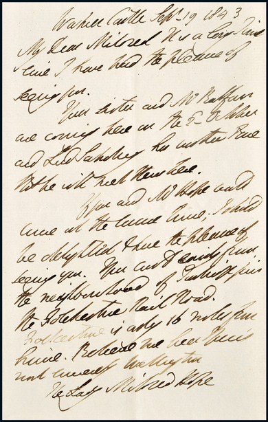 “降服拿破仑的英国陆军元帅”威灵顿公爵（1st Duke of Wellington）亲笔信