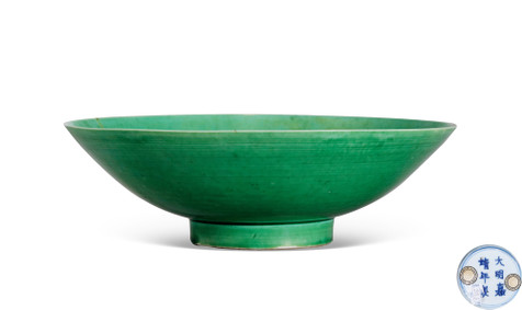 瓜绿釉碗