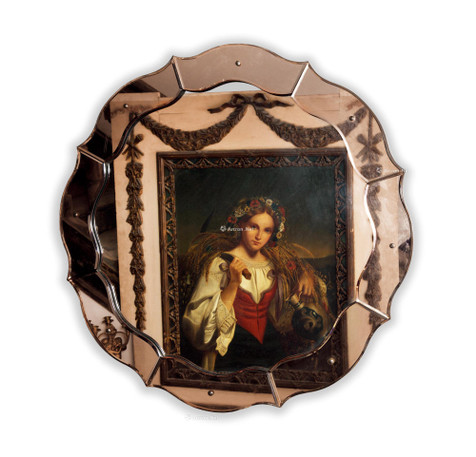 法国 装饰艺术风格 古铜色装饰镜