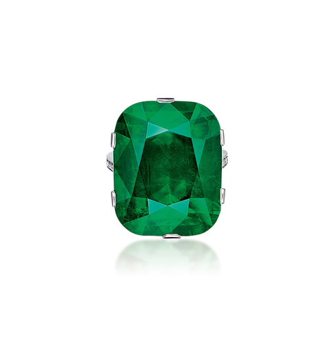 品质卓越的23.28克拉「哥伦比亚」祖母绿配钻石戒指，未经注油