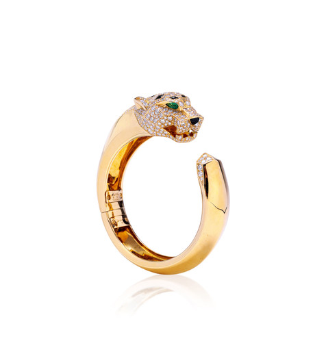 卡地亚（Cartier） 钻石配祖母绿及黑玛瑙「美洲豹」手镯