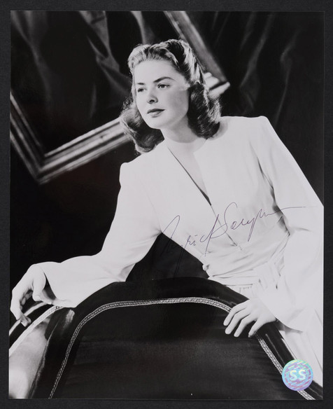 “好莱坞第一夫人”英格丽·褒曼 （Ingrid Bergman ）亲笔签名照，附证书