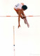 《飞身过杆》1990年 北京亚运会男子撑杆跳高决赛中，梁学仁在第六次试跳中飞身跃过5.62米的新高度，获得冠军并打破亚洲纪录。