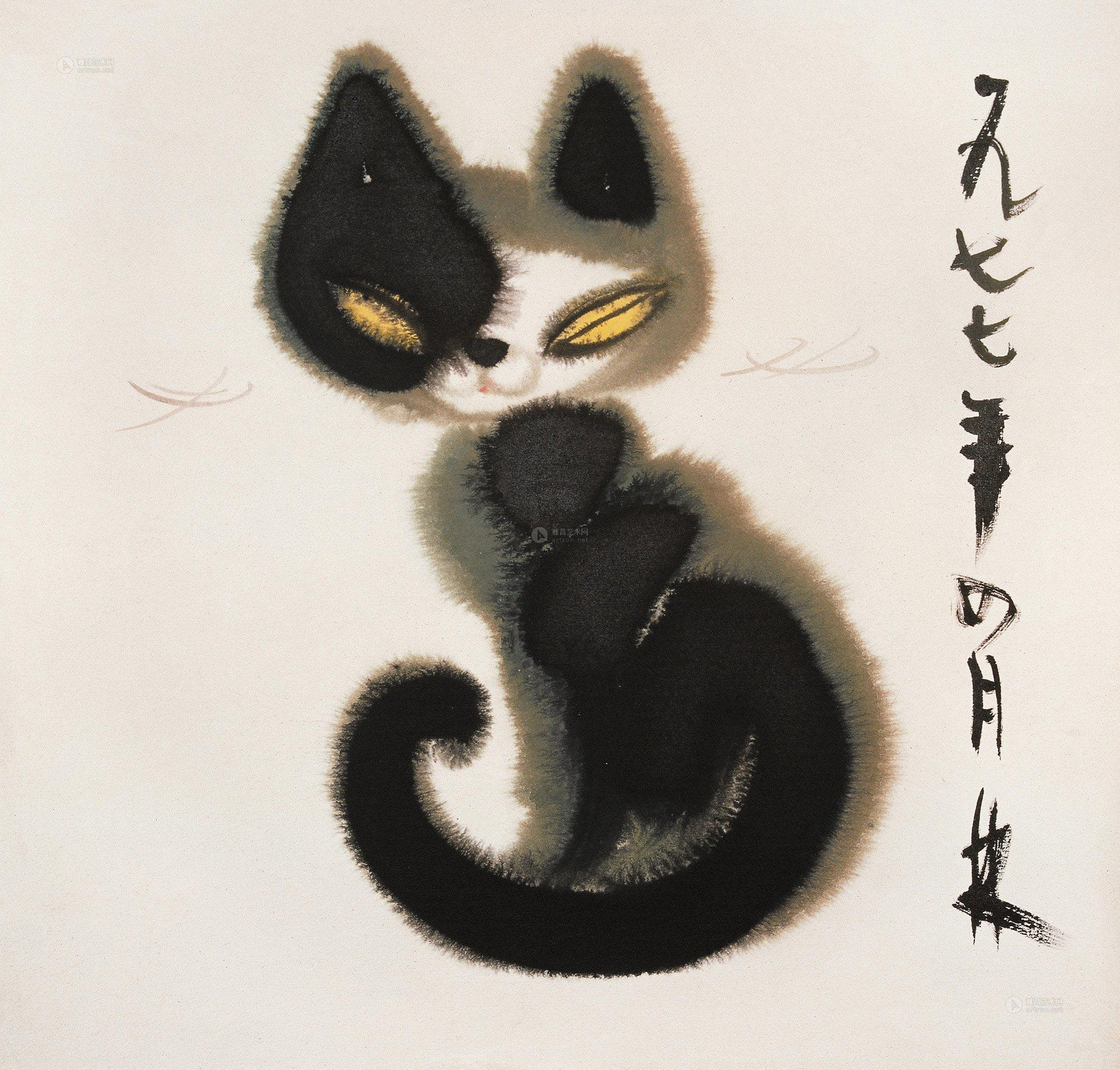2014-05-09拍品信息拍品名称韩美林 1977年作 猫 镜心作者韩美林拍品