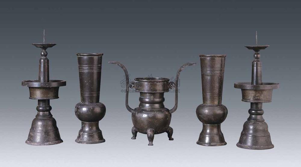 锡合金五供-古董珍玩-雅昌拍卖