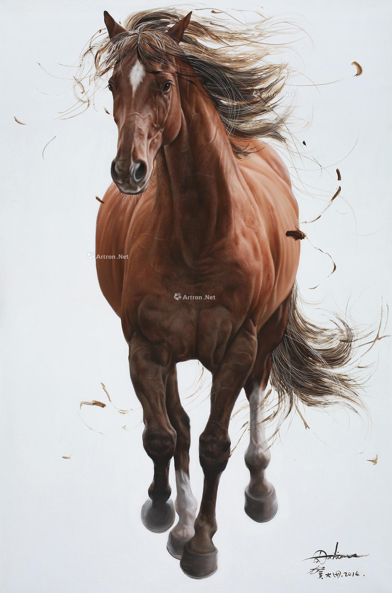 18842014年作奔马图布面油画