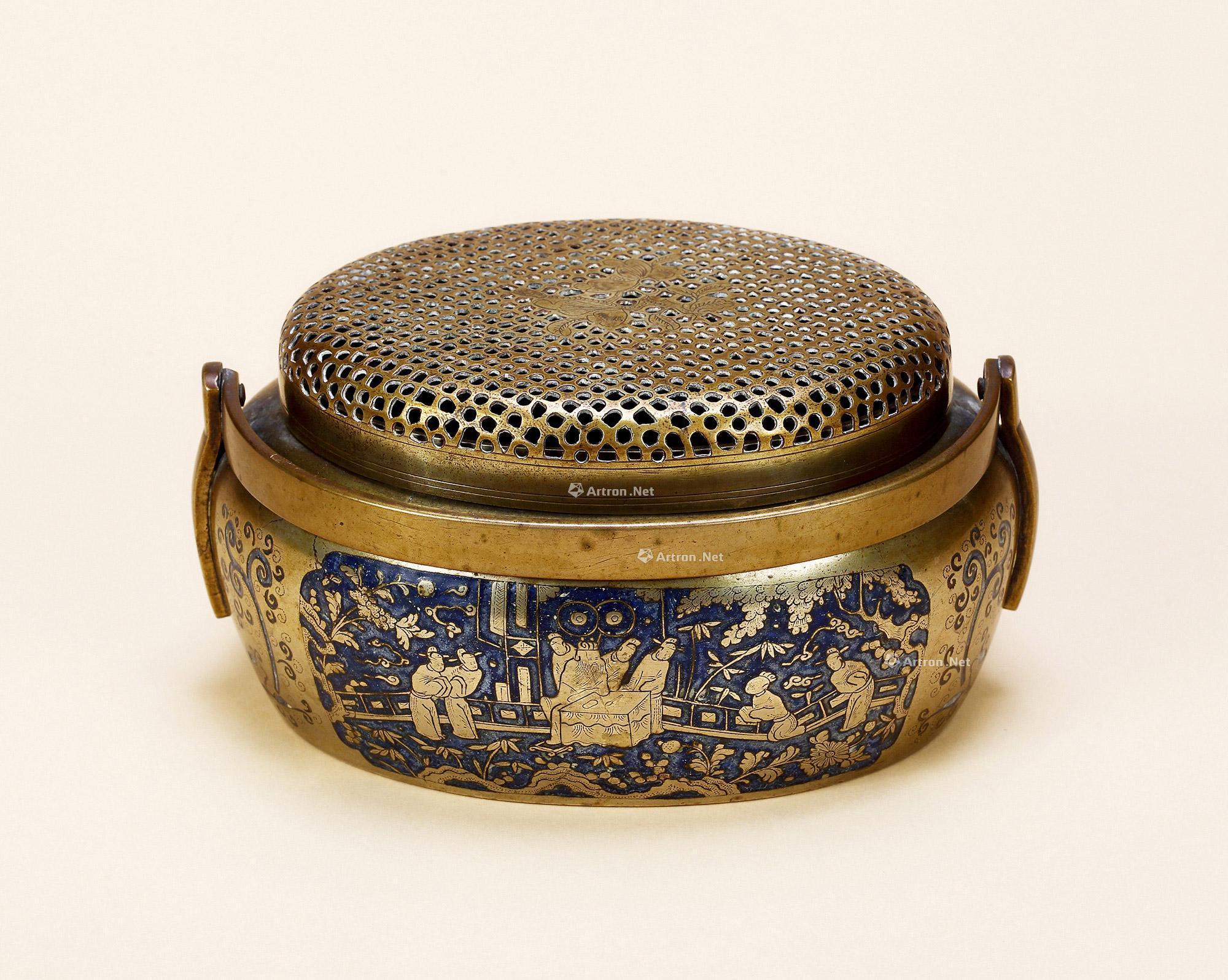 2080清代烧蓝人物手炉