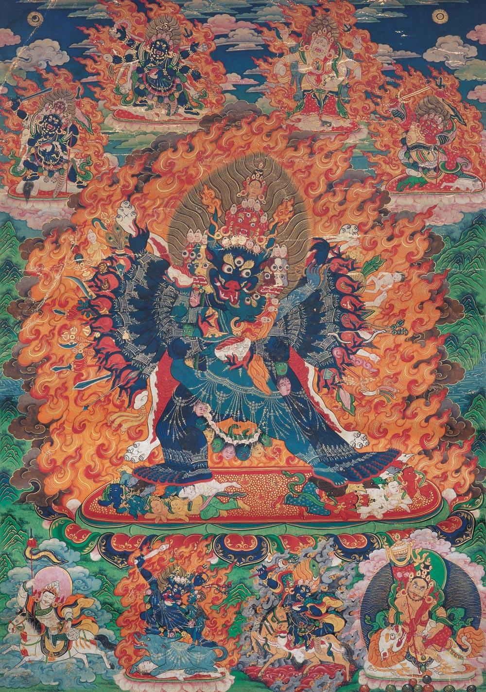 21001819世纪大威德金刚唐卡