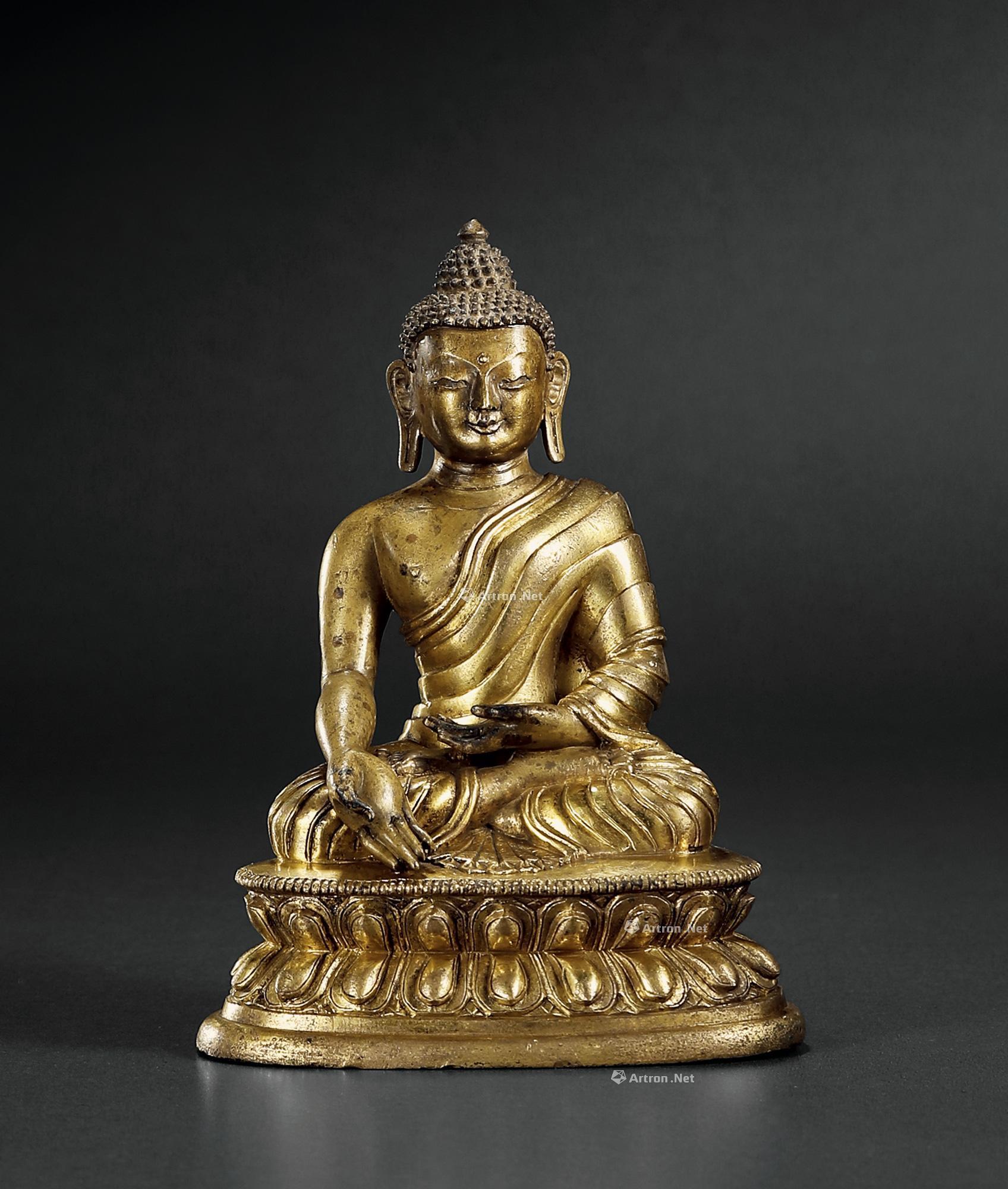 1180清铜鎏金宝生佛