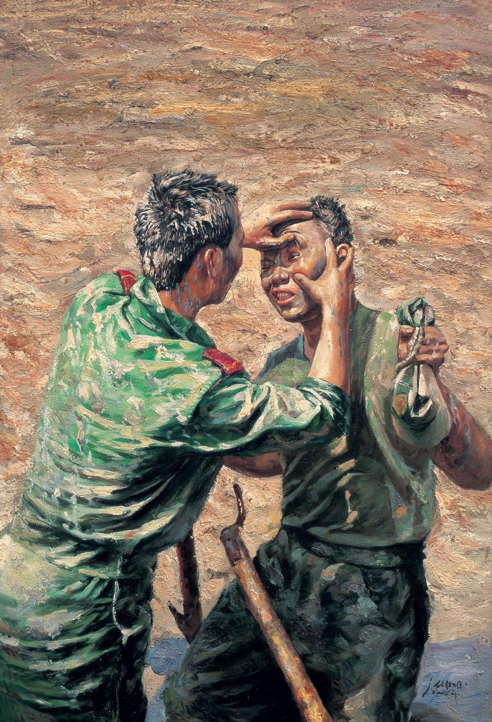 1210 2005年作 战友 布面油画