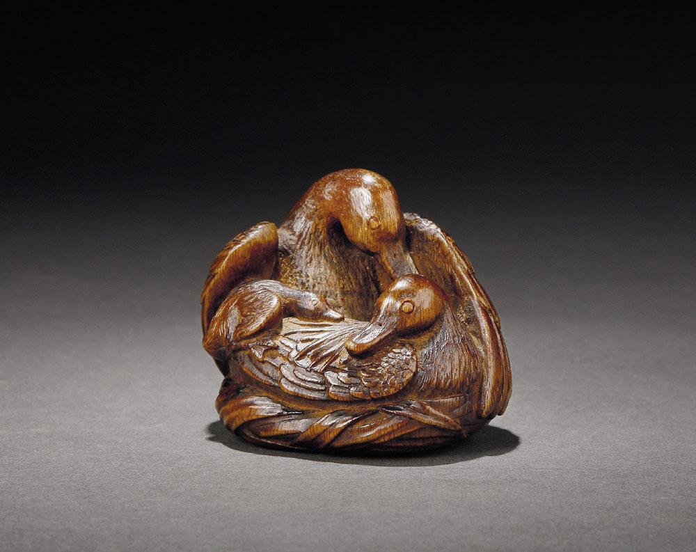 1638 清 沉香木暖手