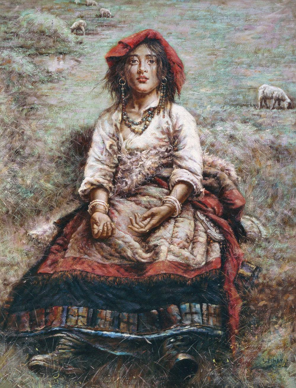 牧羊女-名家西画及雕塑专场-雅昌拍卖