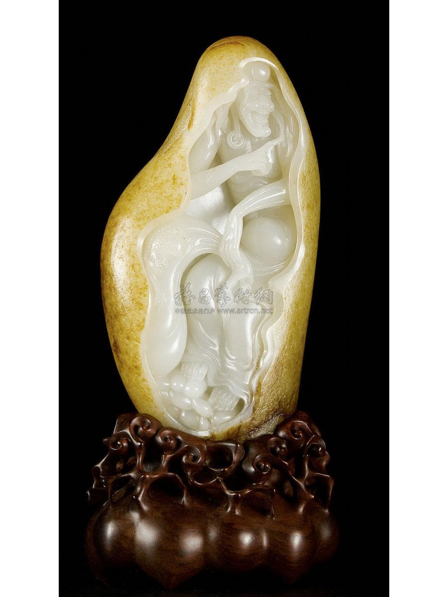 吴德升 罗汉 白玉摆件-中国当代玉雕大师作品专场-雅昌拍卖