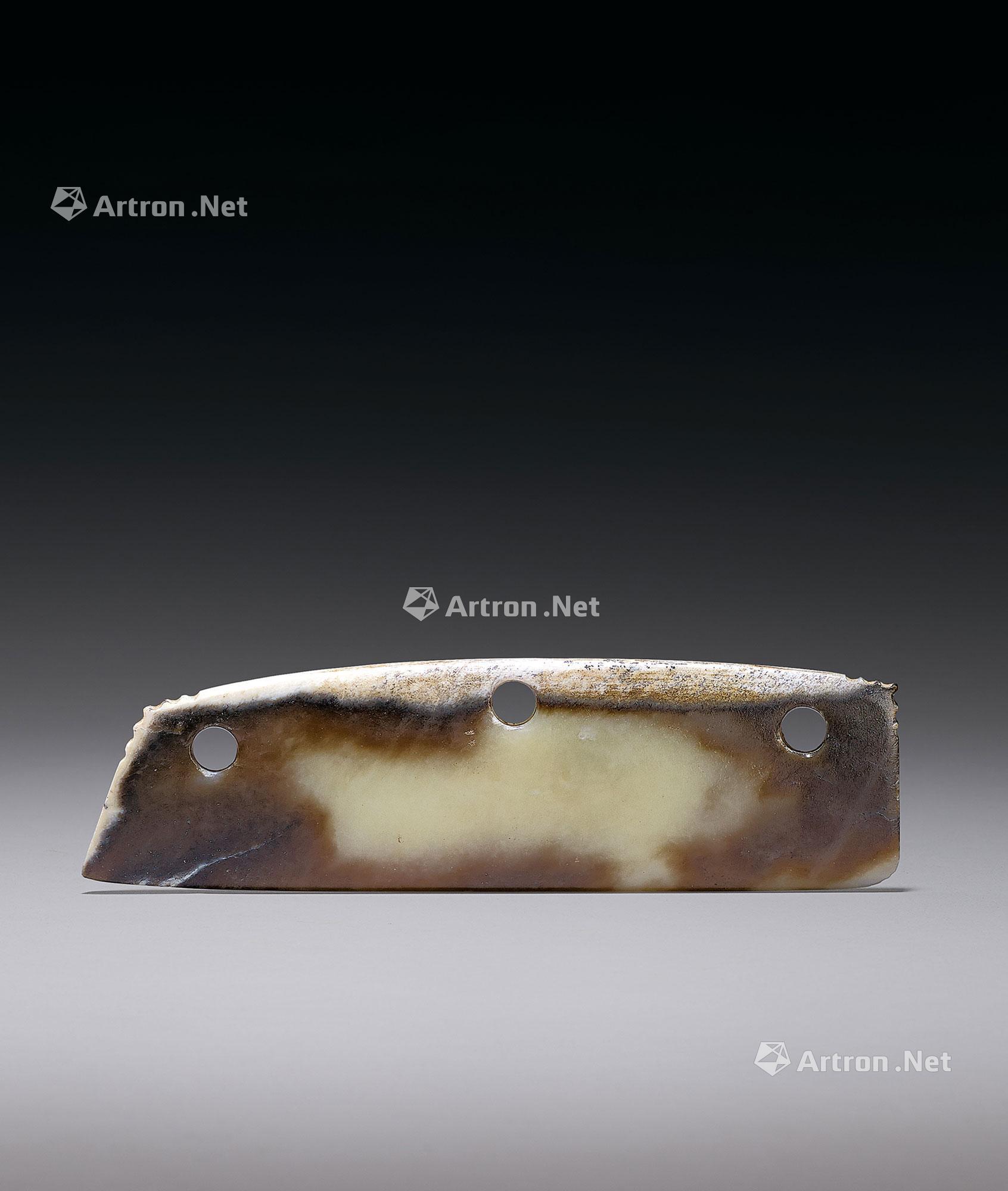 白玉三孔刀-「齐玉异采」璇玉楼古玉萃珍-雅昌拍卖