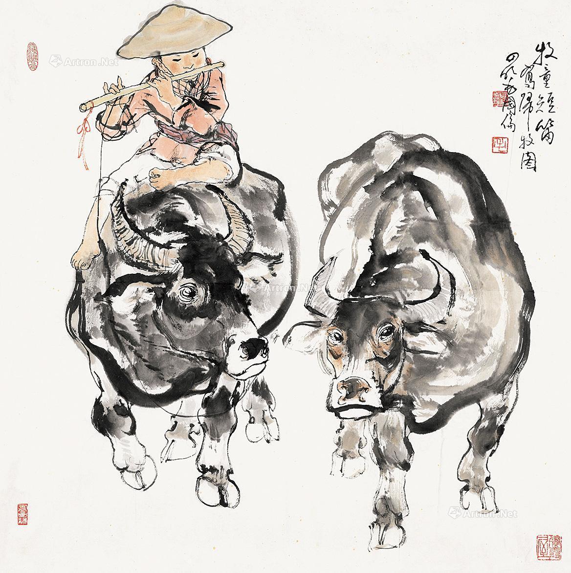 0571牧童短笛图单片