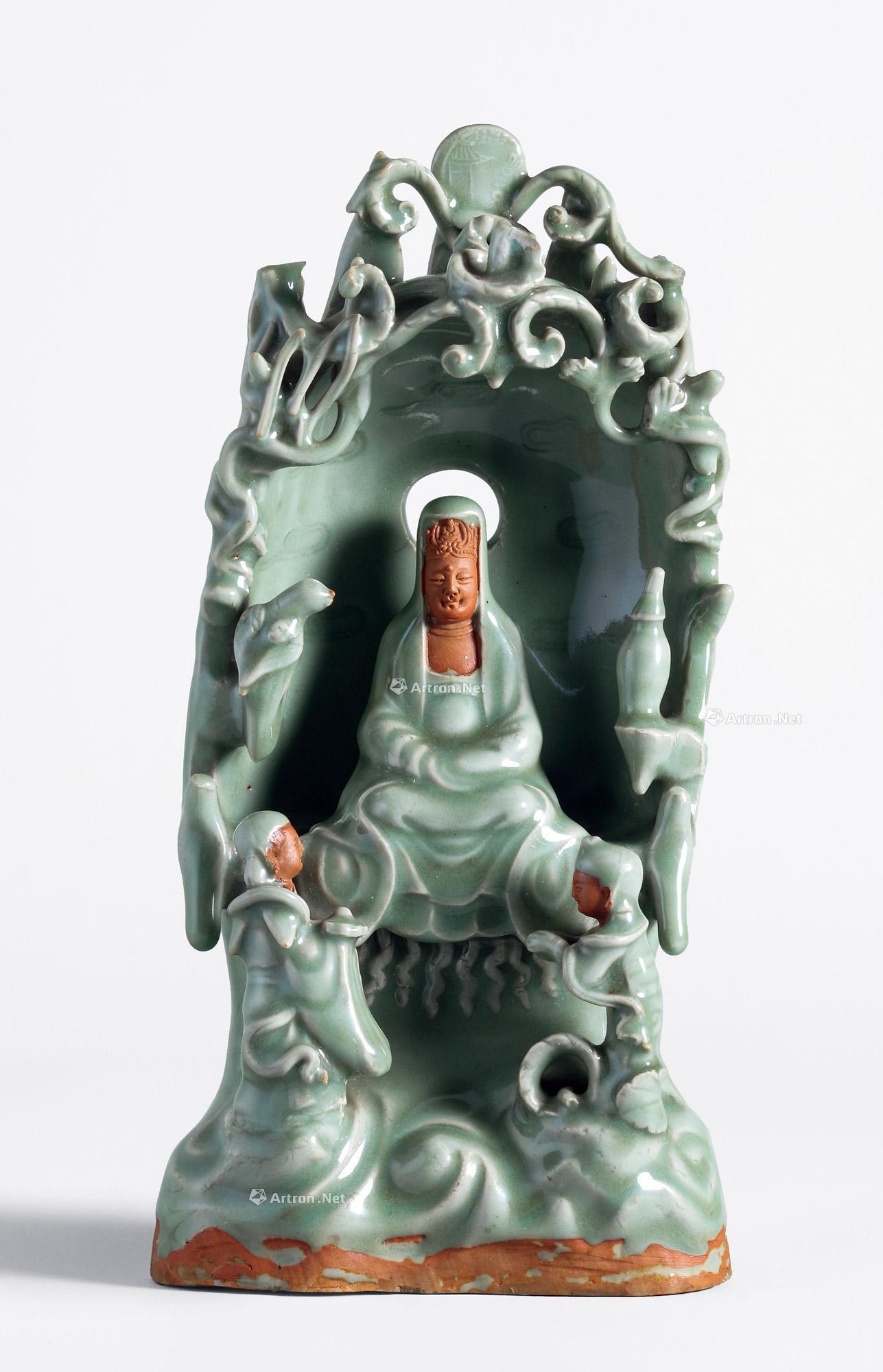 龙泉窑观音坐像-远山晚翠—中国古代陶瓷-雅昌拍卖