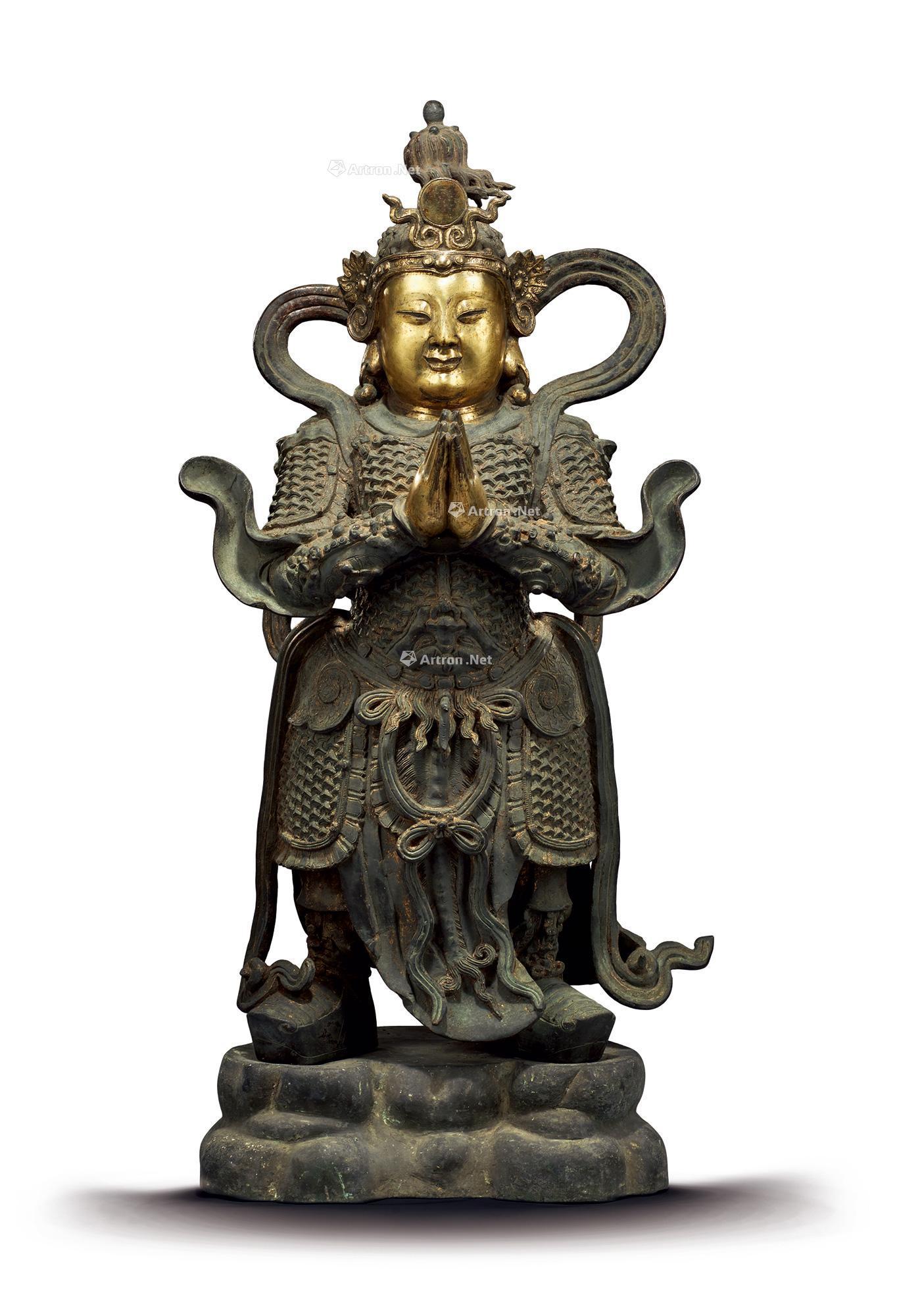 铜鎏金韦陀菩萨像-中国重要瓷器及艺术品-雅昌拍卖