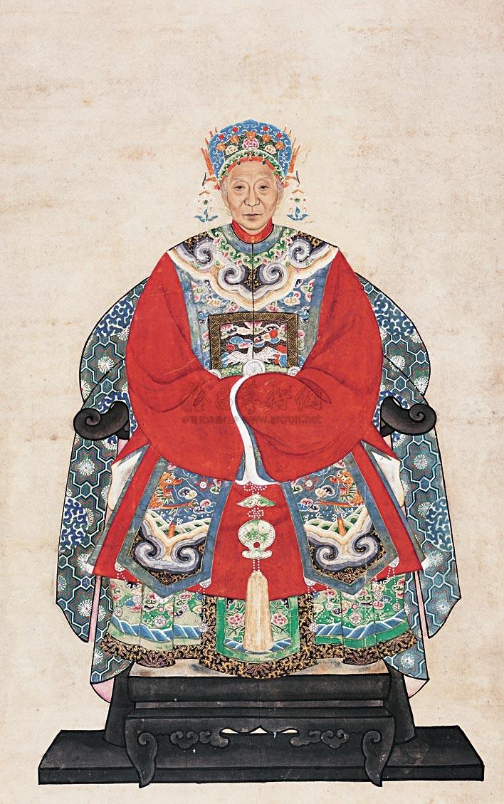 0469 祖宗像 镜心 设色纸本