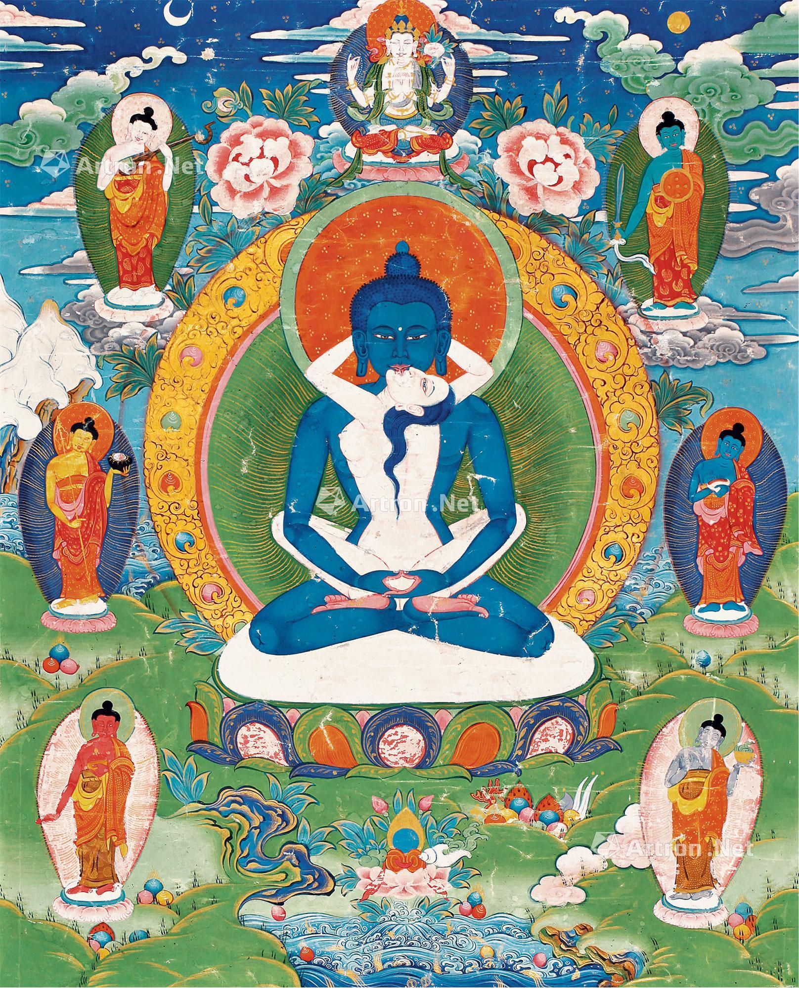 普贤王如来双身像唐卡-集妙庄严——唐卡专场-雅昌拍卖