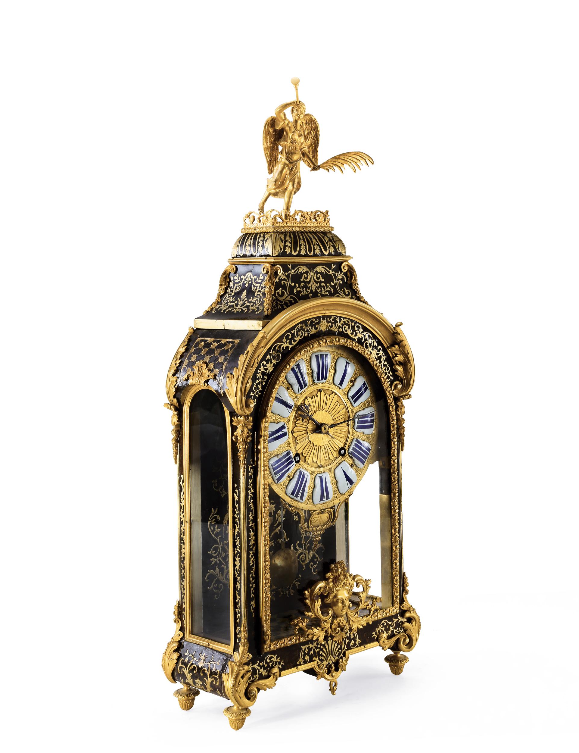 法国 摄政时期玳瑁配铜鎏金布勒钟-贵胄钟鸣—珍贵西洋古董钟及乐器