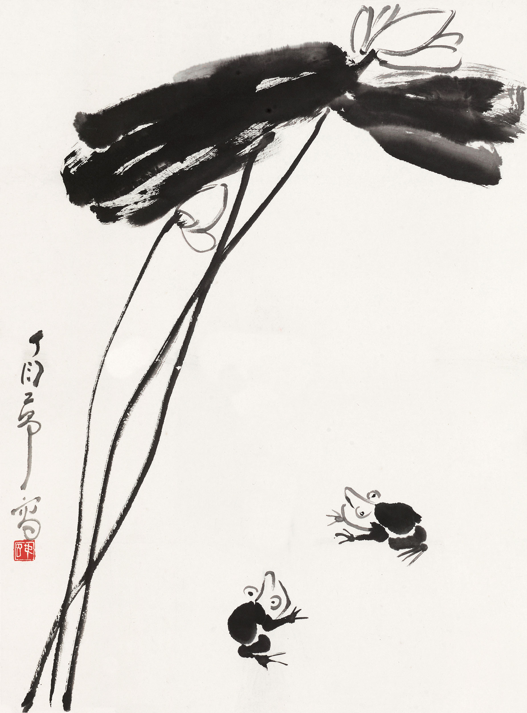 荷花青蛙-呈璞——近现代书画(二)-雅昌拍卖