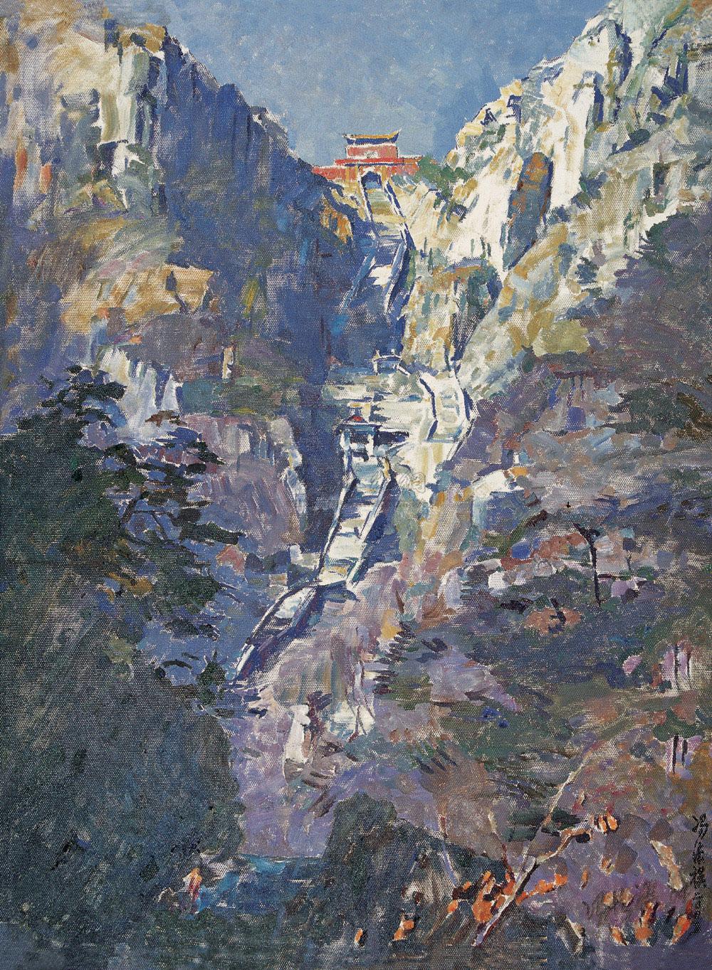 0667 2005年作 南天门 布面 油画