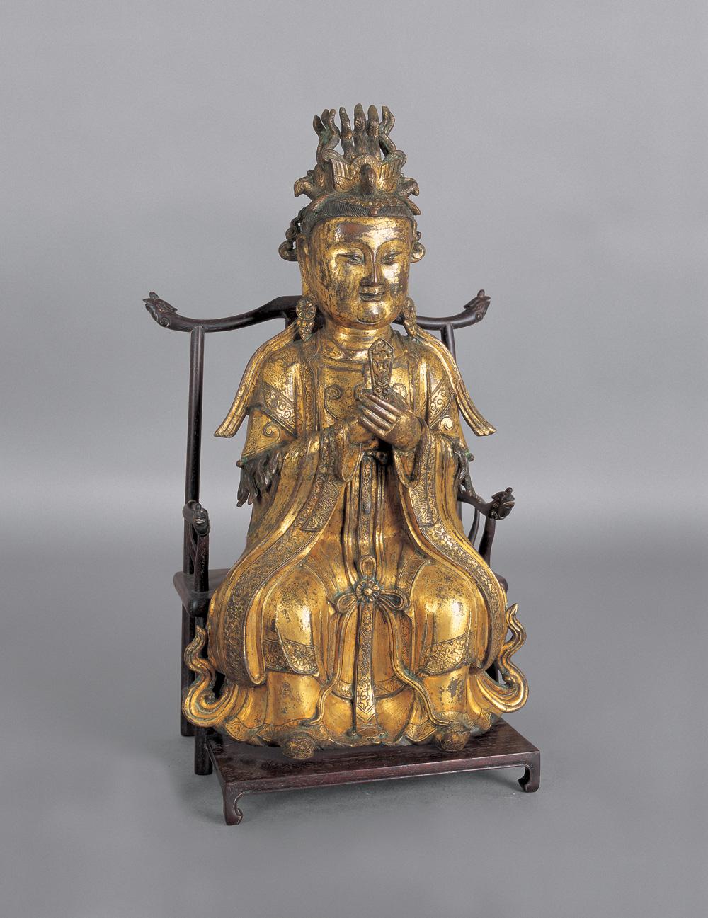 铜鎏金碧霞元君像-观自在-中国佛教造像专场-雅昌拍卖