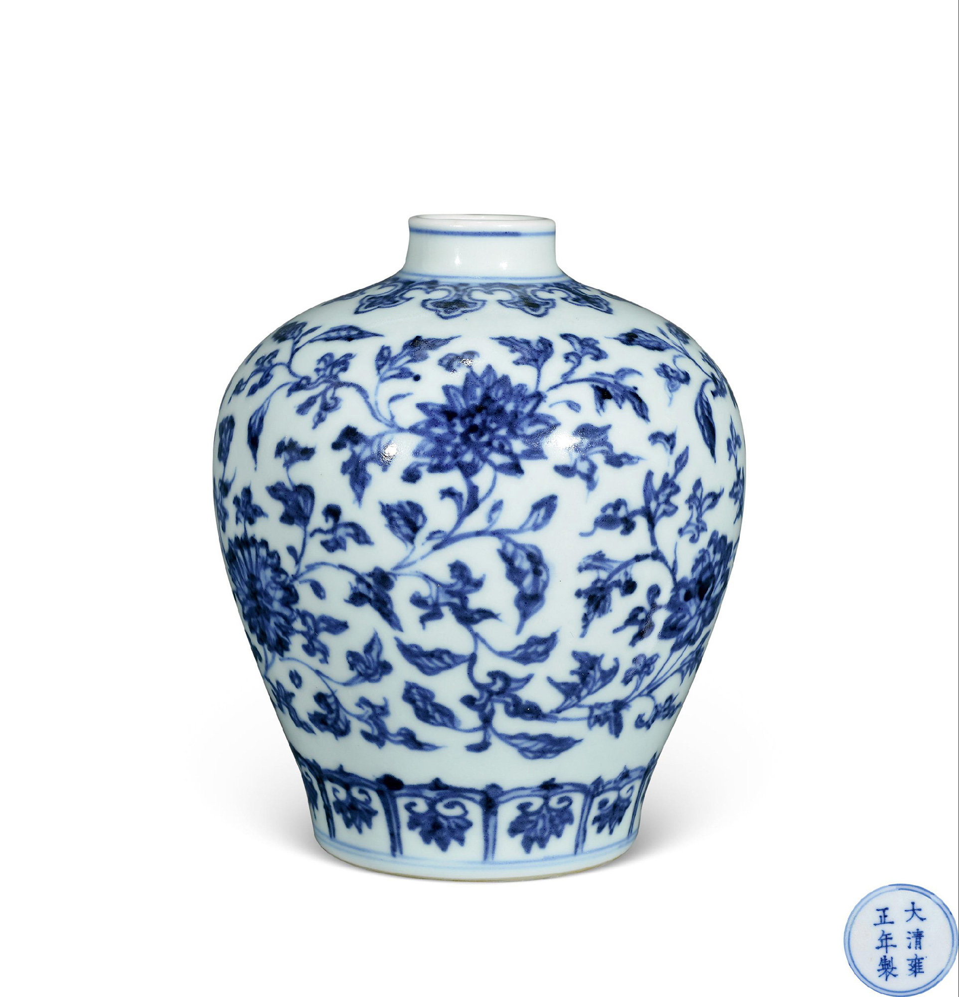 0014 清雍正 仿宣德青花小罐