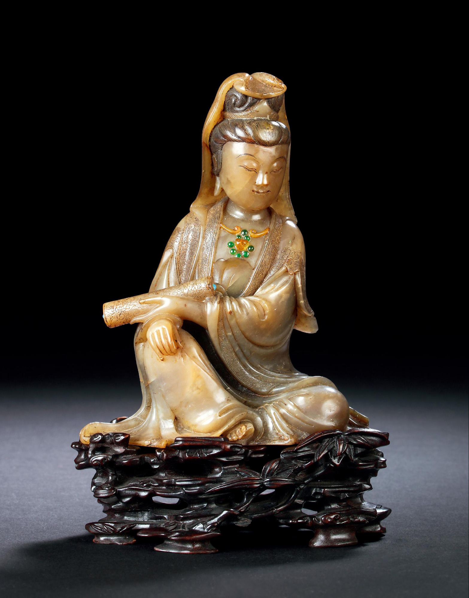 6197清康熙寿山石观音像