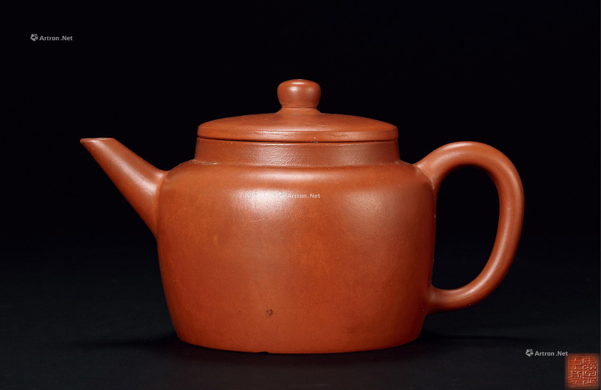 5276清中期惠孟臣款朱泥平盖壶