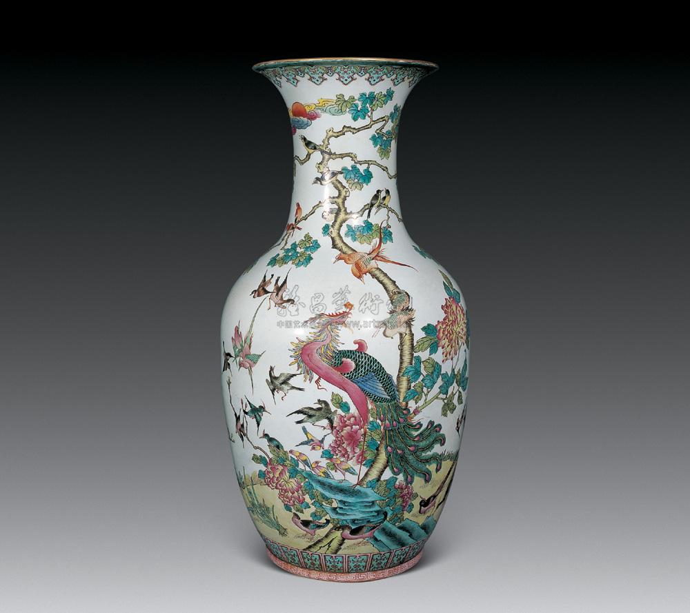 1823 清光绪 粉彩五伦图大瓶