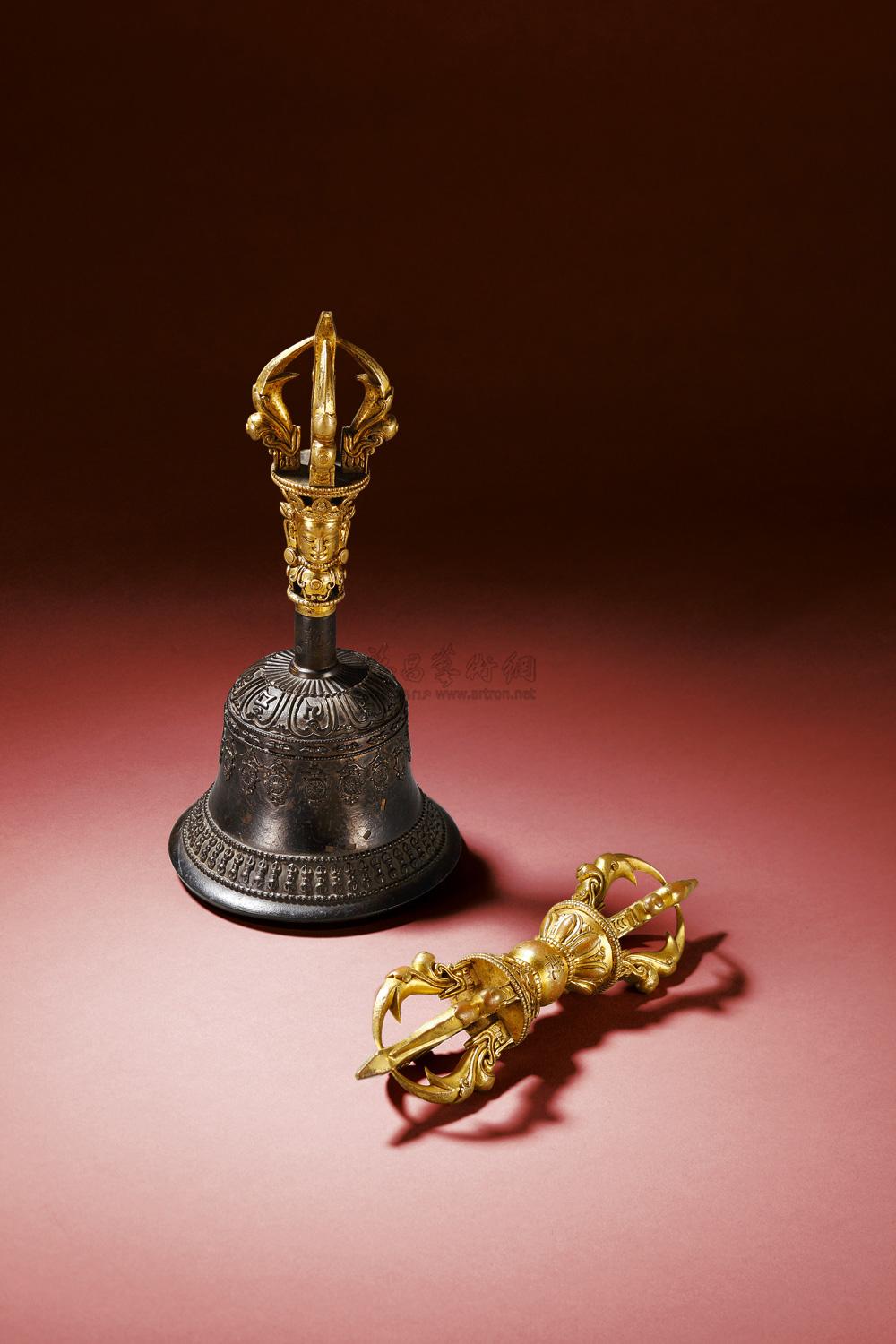 御制铜鎏金金刚铃,金刚杵-喜,舍,慈,悲—重要佛教造像与法器-雅昌拍卖
