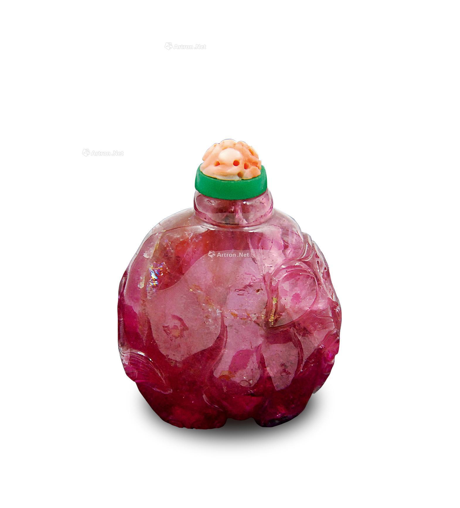 1013清代碧玺鼻烟壶