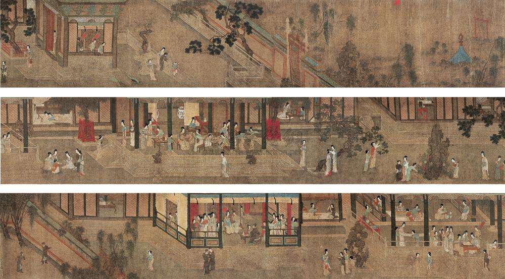 0888汉宫春晓图手卷设色绢本