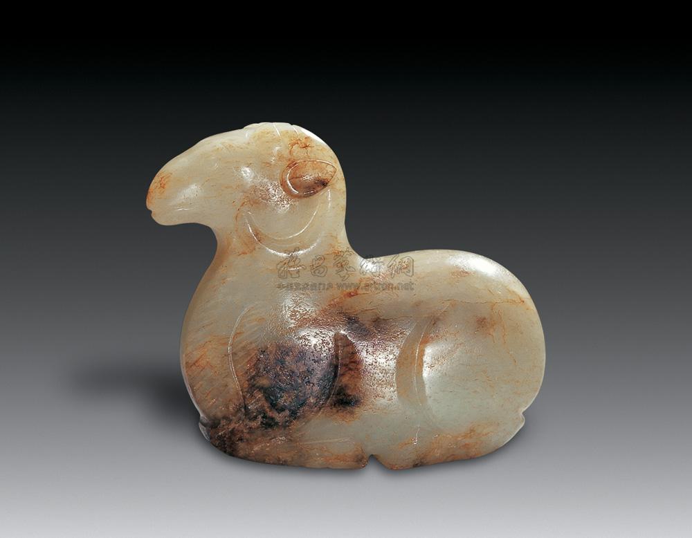 *1347 明 白玉卧羊